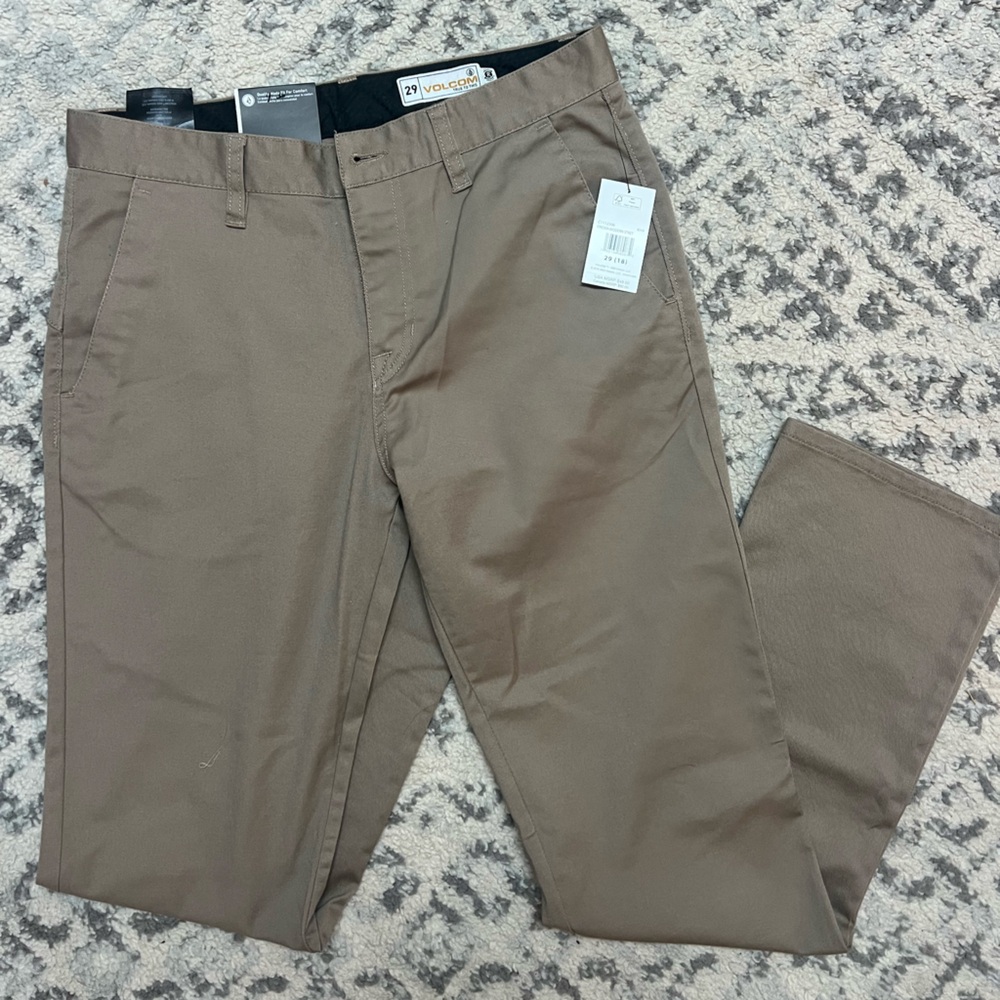 Volcom Boys Khaki Chinos/Pants, NWT Youth sz 29 (18)